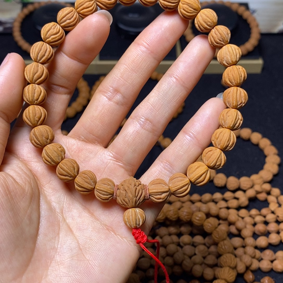 蛋***蛋手串桃核秦岭文玩桃核手持