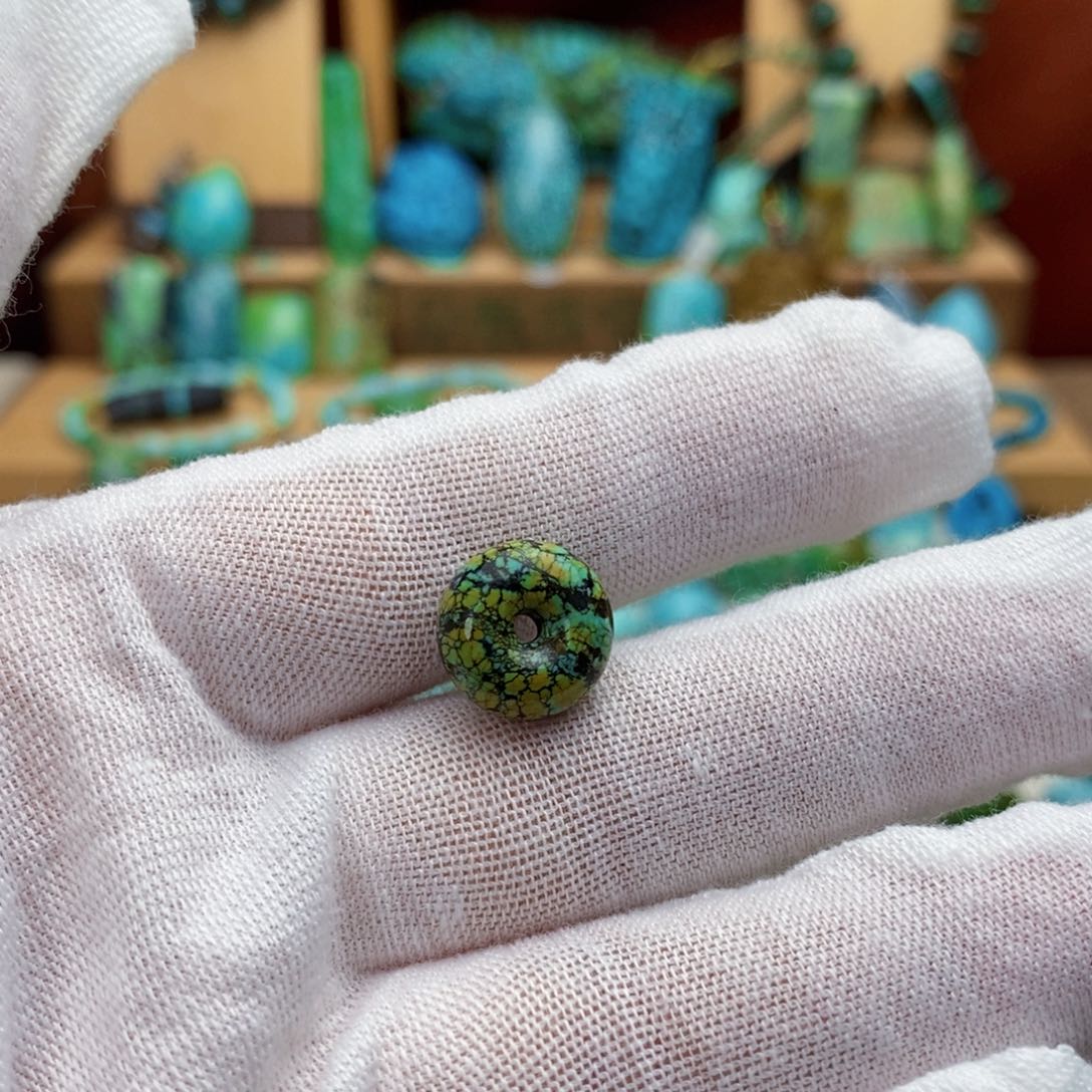 风***茂定制绿松石炫彩平安扣