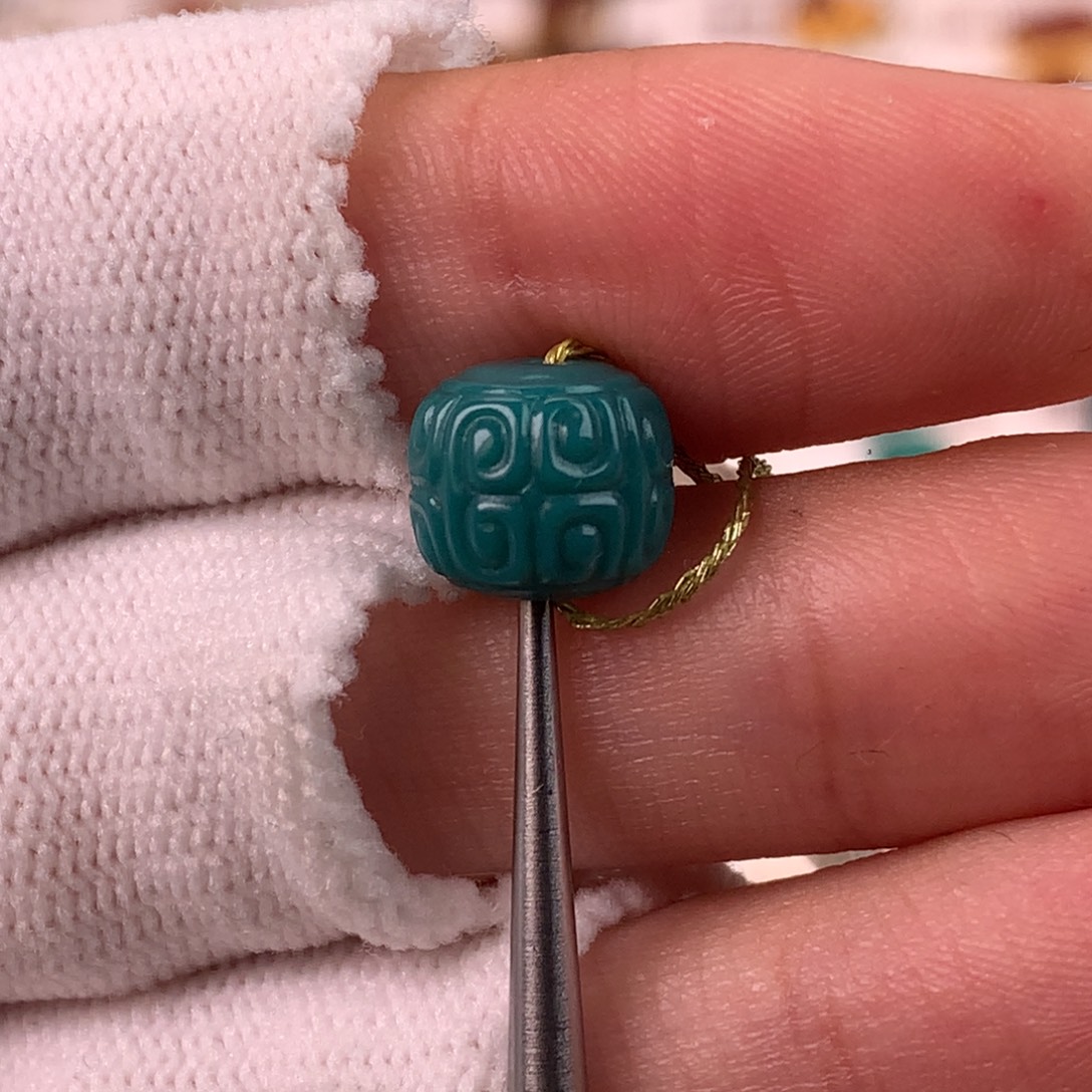 绿松石未镶嵌配饰蕊8.7*7.7