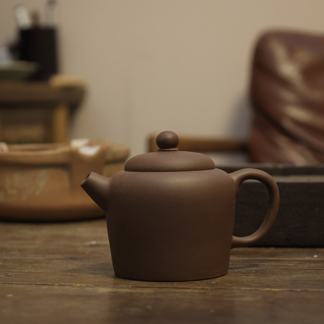 老紫砂茶壶茶具紫砂壶紫泥炮嘴巨轮珠170CC