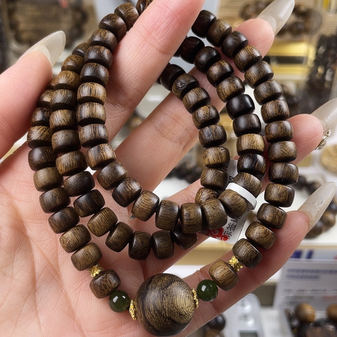 沉香手串富森红土沉窖藏古董瘤疤0.8