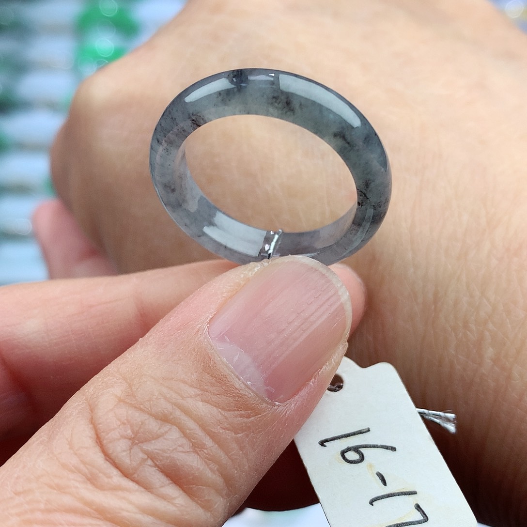 未镶嵌戒指翡翠16-17号