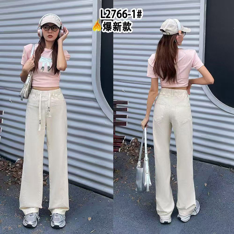 欧货大码牛仔裤弯刀裤秋冬季新款胖mm休闲时尚200斤2766-1