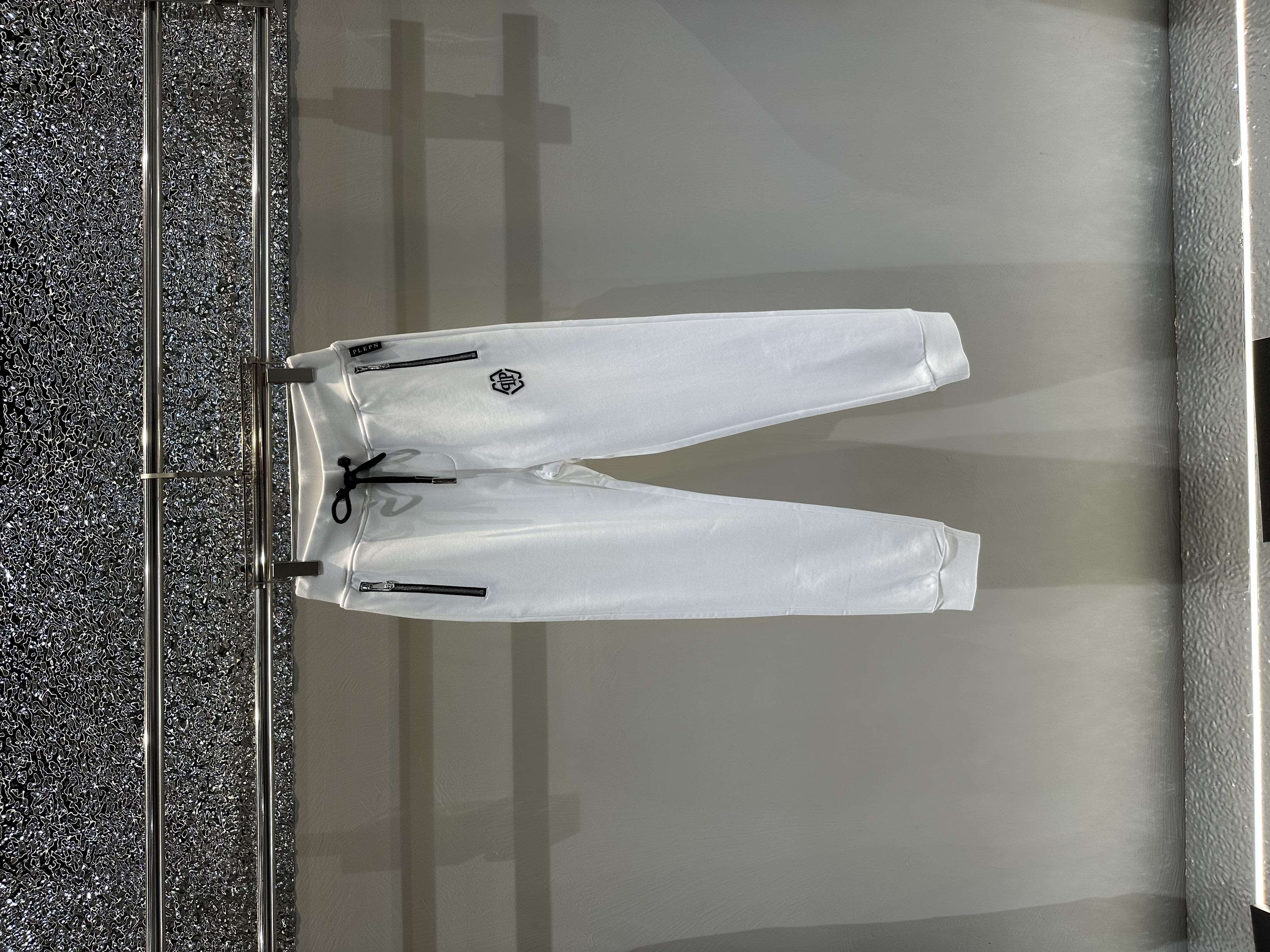 PLIPHPP PLEPN 高级白色印花高奢潮流秋冬加厚男士休闲卫裤 W5531