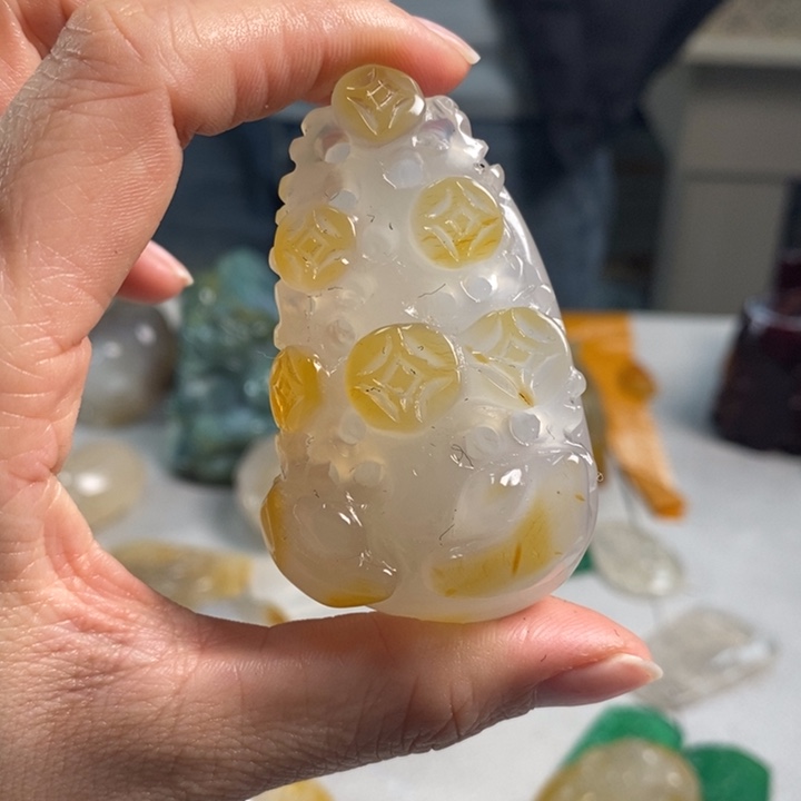 玛瑙/玉髓吊坠(不含链)未镶嵌
