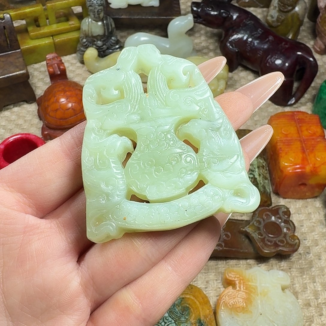 白玉菩提吊坠挂件