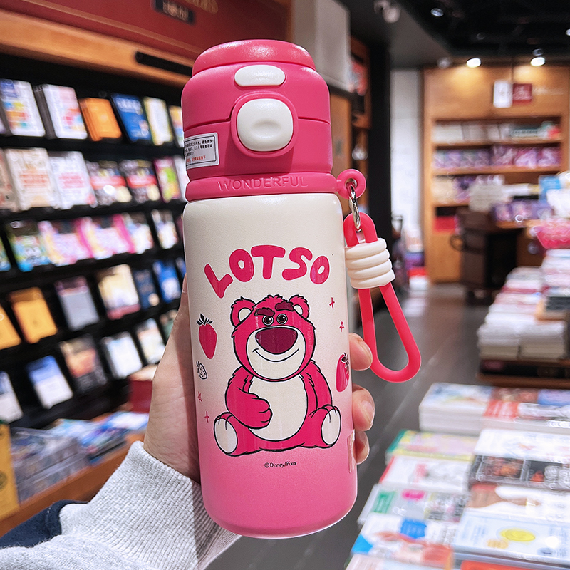 迪士尼联名儿童保温杯316不锈钢吸管杯小学生上学双饮便捷水杯子