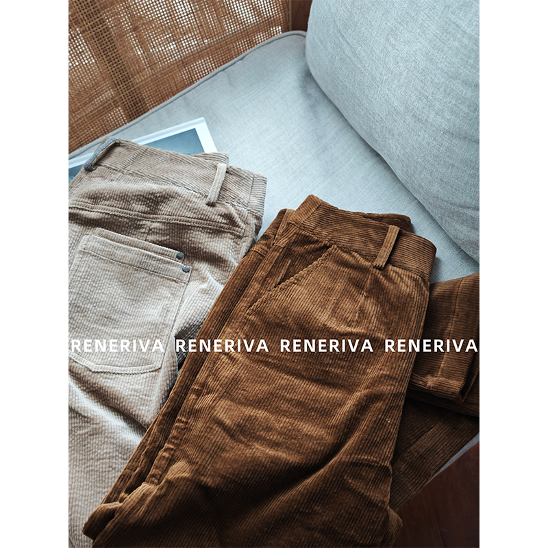 ReneRiva买手店 young old money植绒长裤