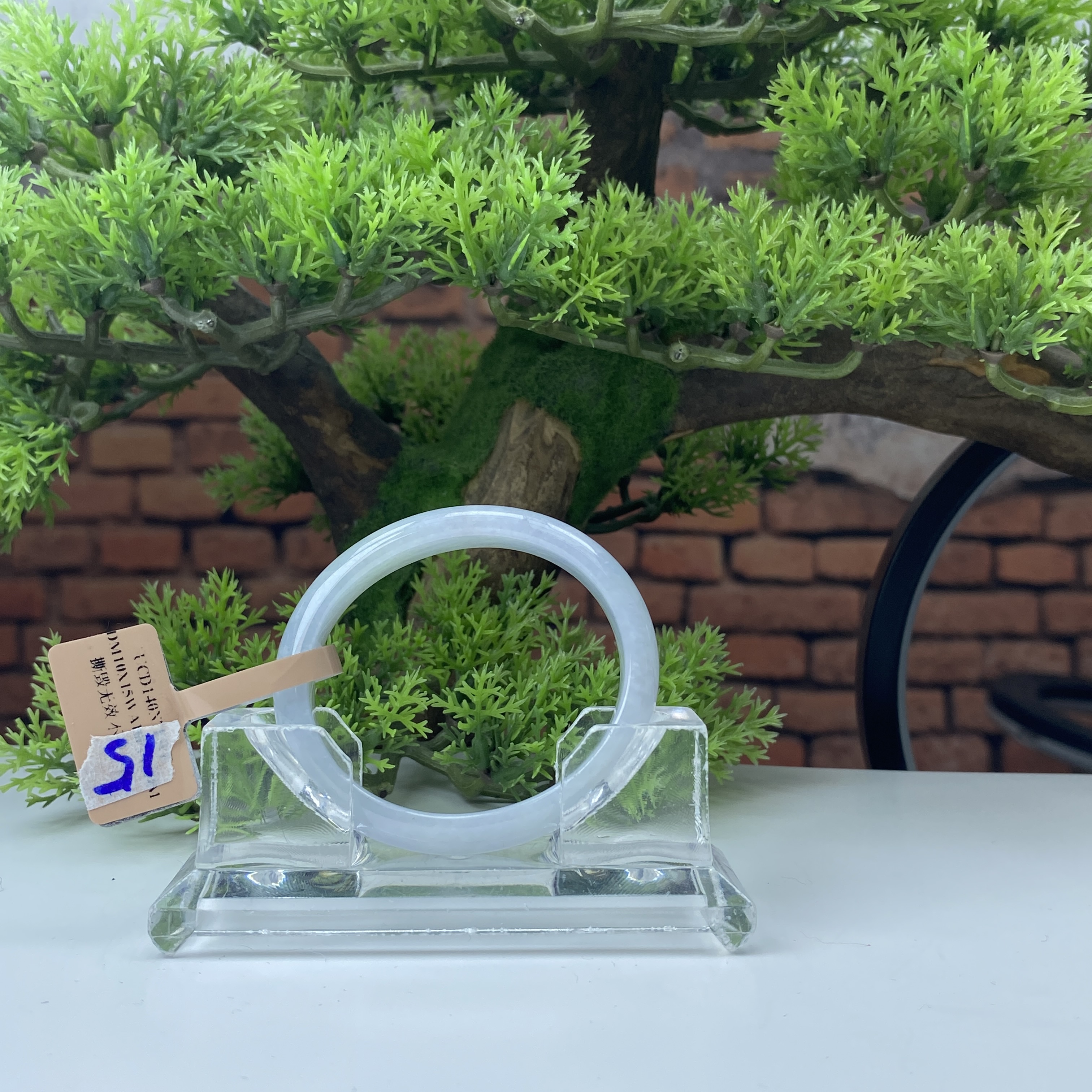 53.4【刀客砍价王】燕子-天然缅甸A货翡翠手镯(微瑕)  G15