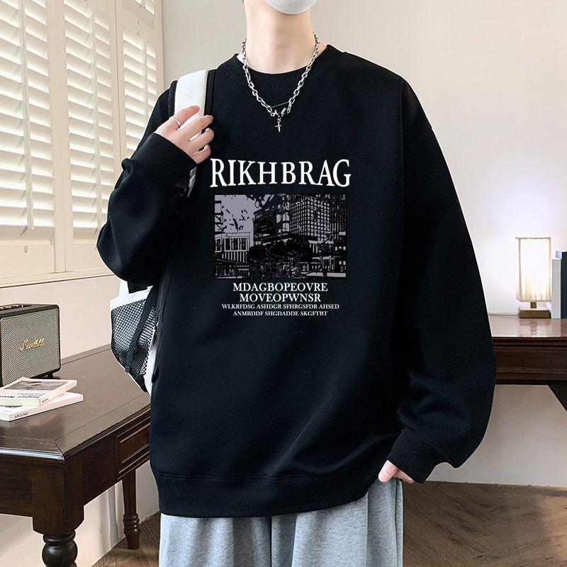 元赫青少年卫衣男装帅气初高中学生长袖圆领衣服打底衫春秋季新款