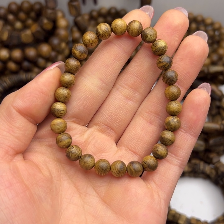 沉香沉香碎屑种植奇楠卡07圆珠单圈