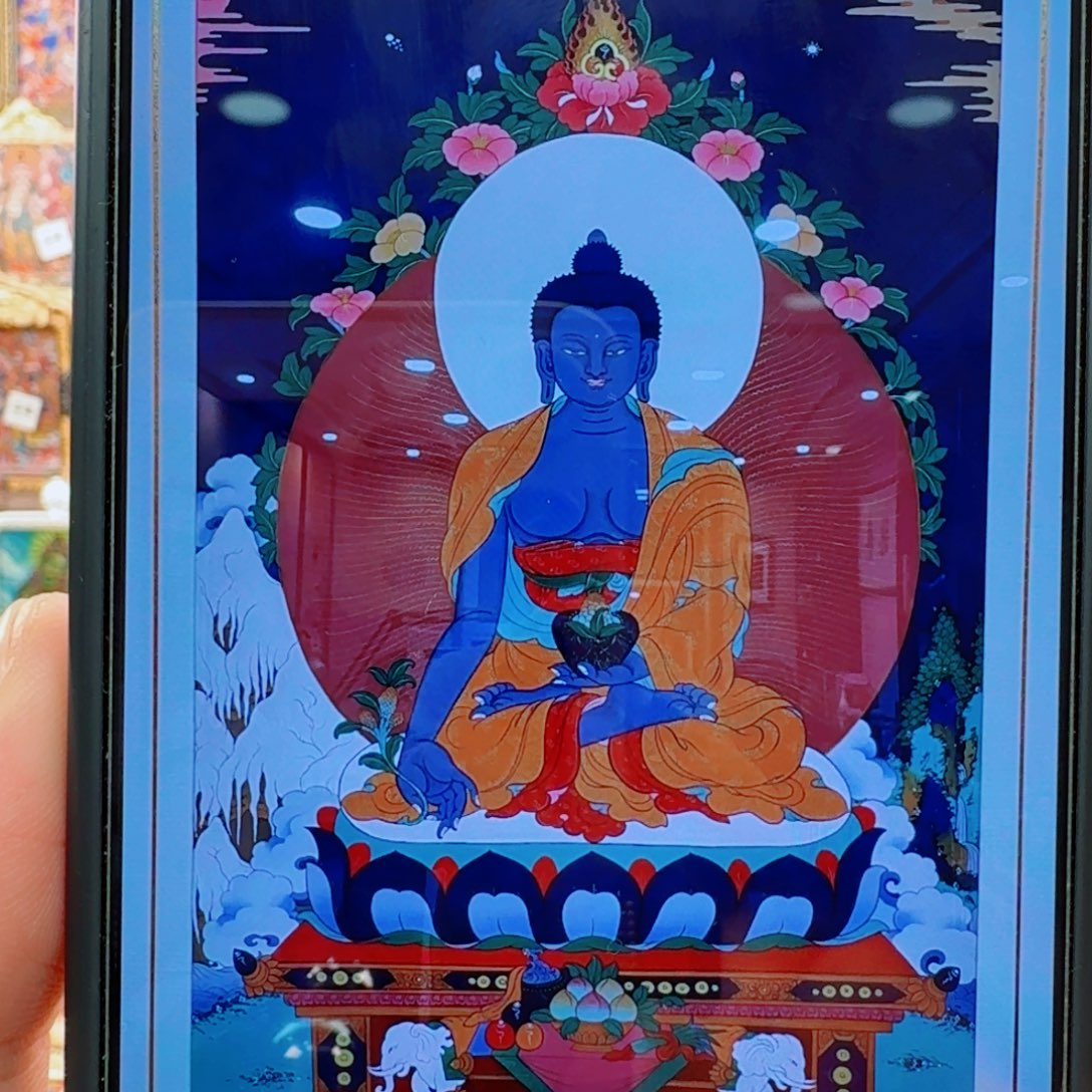 到***子吊坠大卡药师 拉毛见 热贡