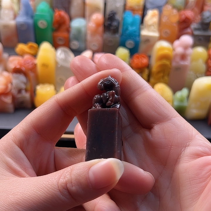 老挝石印石手工定制1.6厘米，马，包刻字