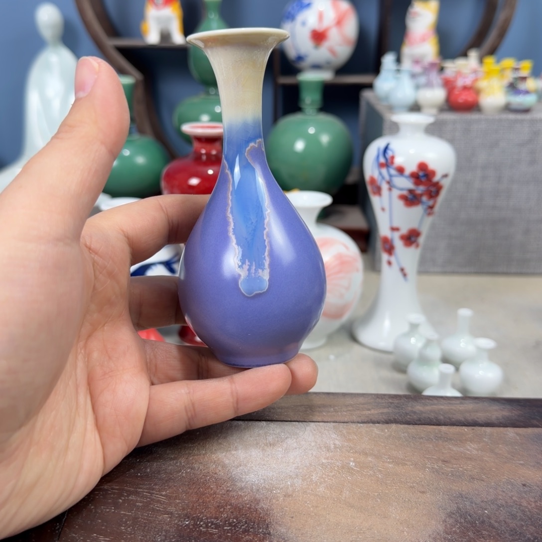 陶瓷手工小花器摆件