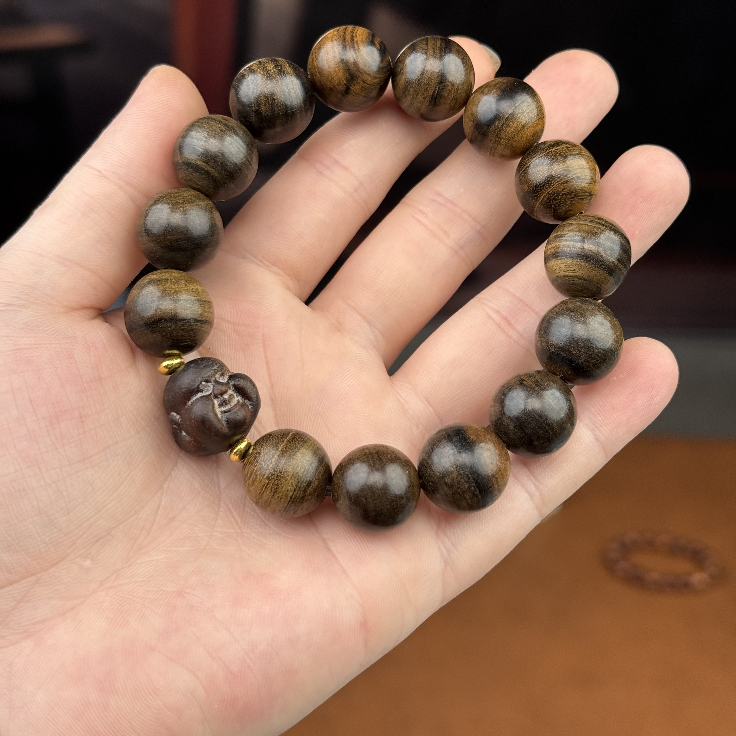 精品1.5手串+佛首（无礼盒）K36