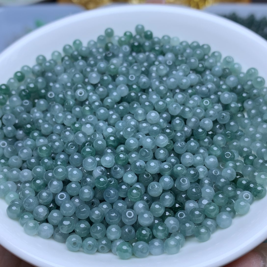 【闪购商品】翡翠手链未镶嵌卡3.7冰蓝水100个