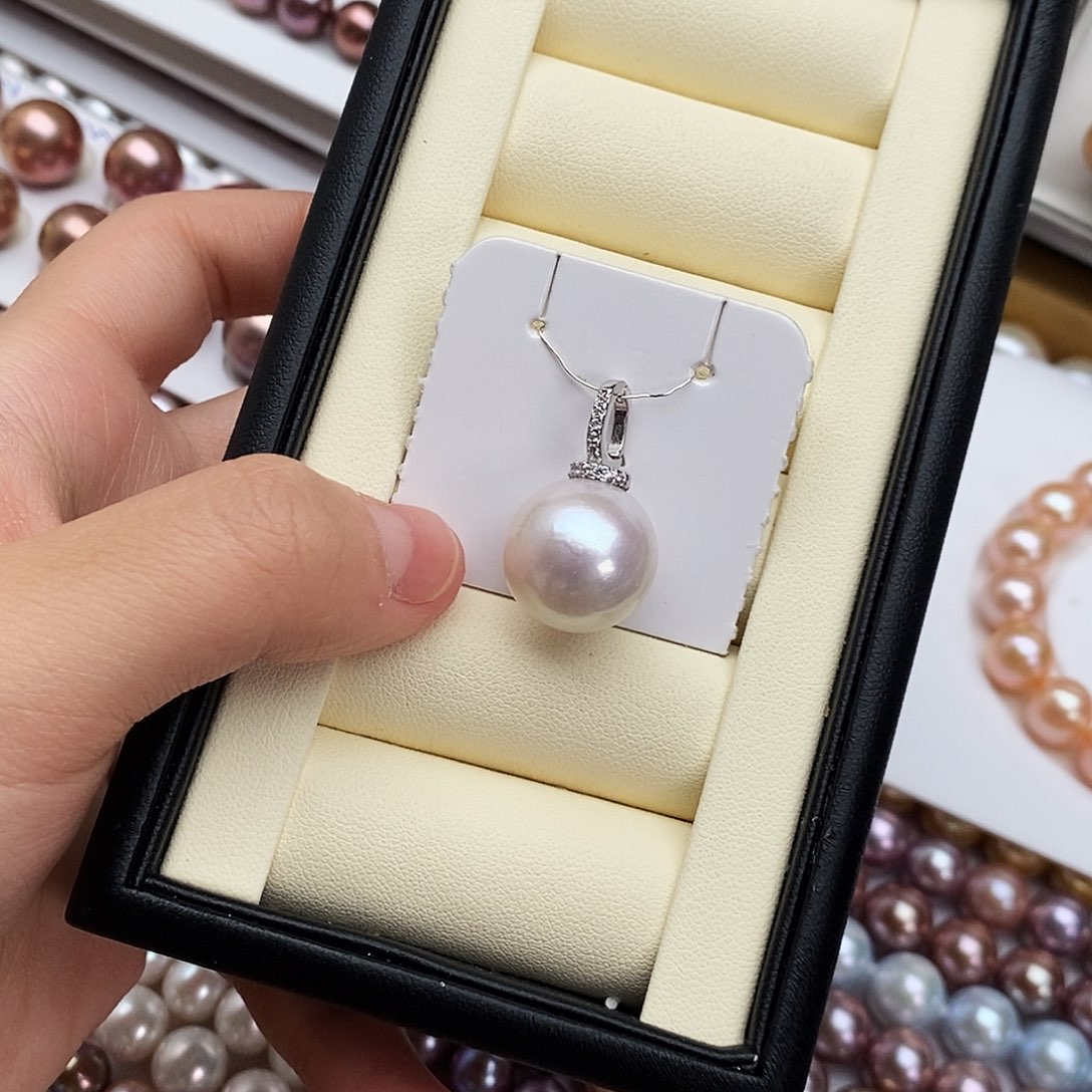 淡水珍珠银S925镶嵌颈饰