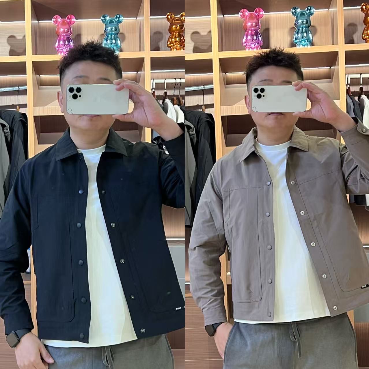 【XQ】秋季新款8407男士休闲百搭夹克翻领外套
