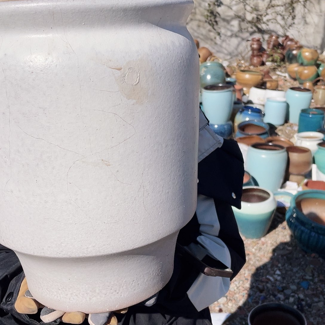 红陶王嫂花盆0128-193