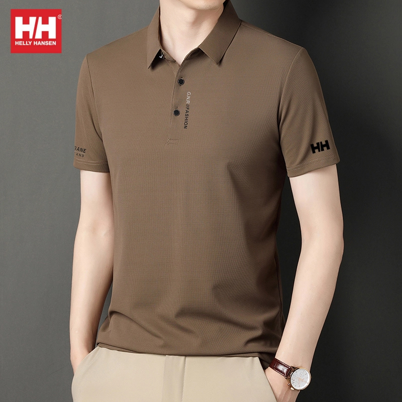 HH海丽冰丝POLO衫男短袖夏季薄款男士休闲弹力无痕抗皱版型t恤衫