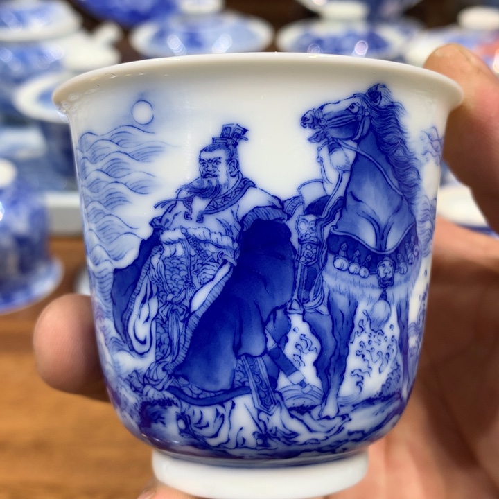 晓竹窑青花观沧海