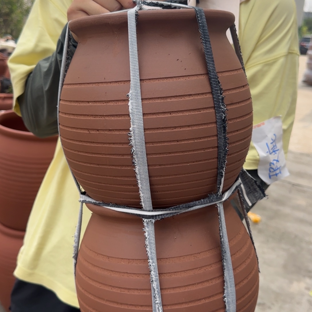紫砂花盆口20高23粗糙正常