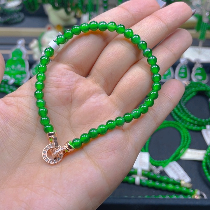 翡翠未镶嵌手链手链5