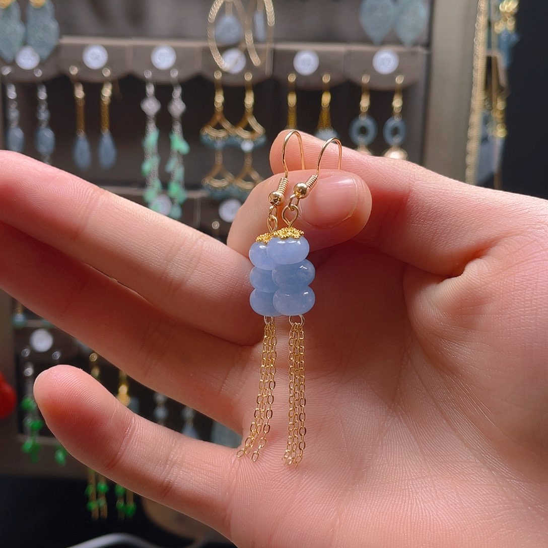 玛瑙/玉髓耳饰合金饰品