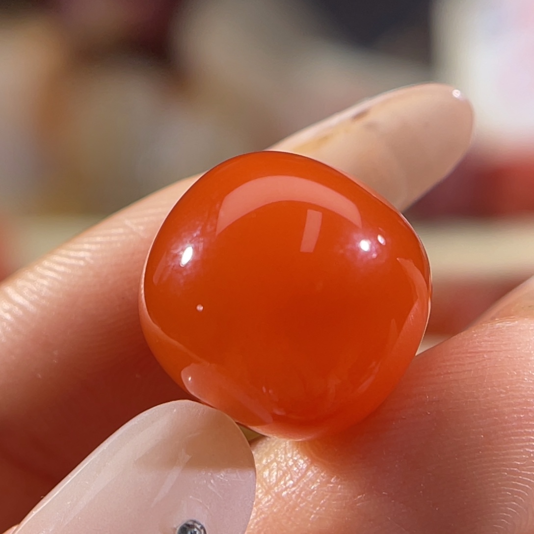 南红玛瑙未镶嵌老型珠 14.7mm