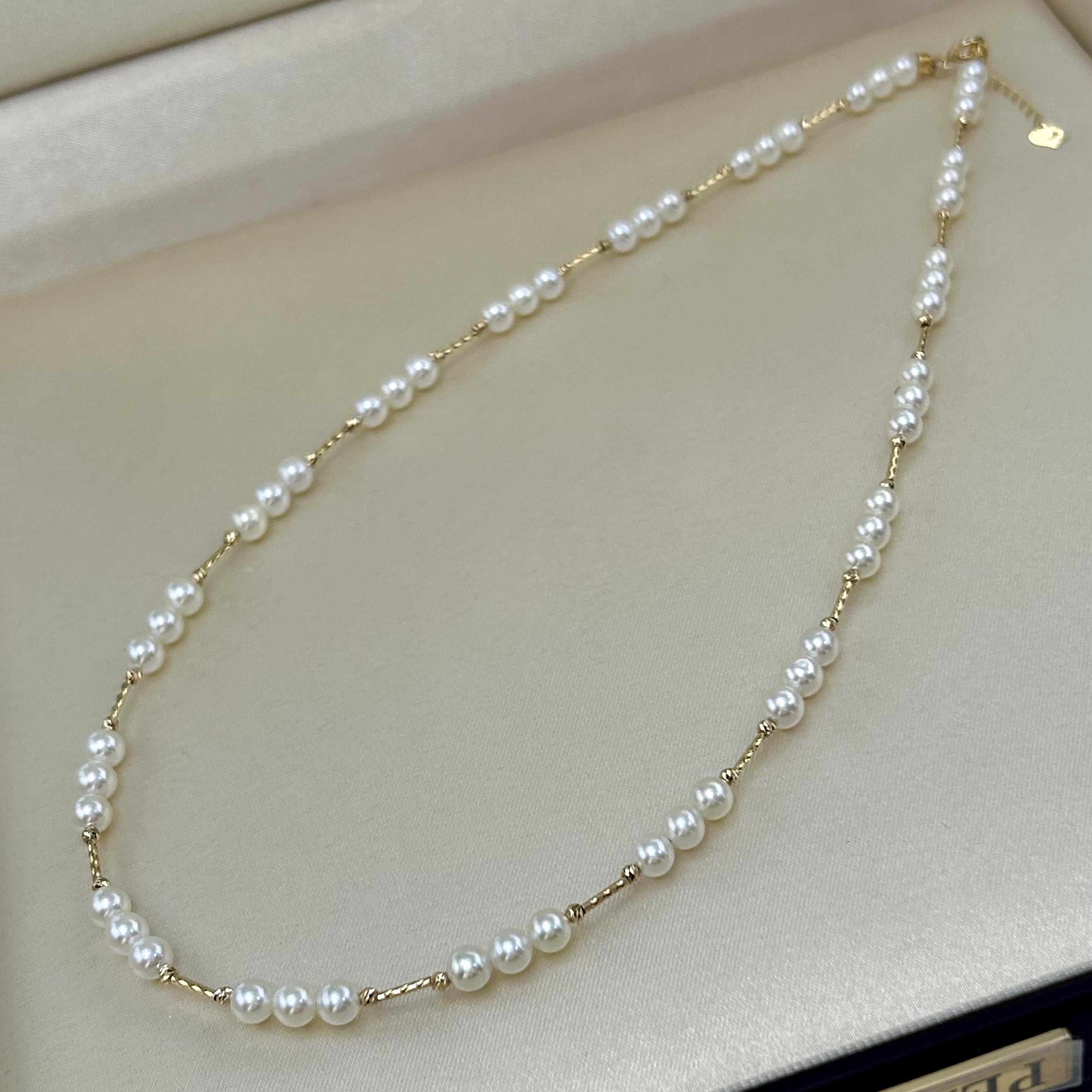 【小彤专属】【金色华尔兹】18k海水akoya满天星珍珠项链RY8206