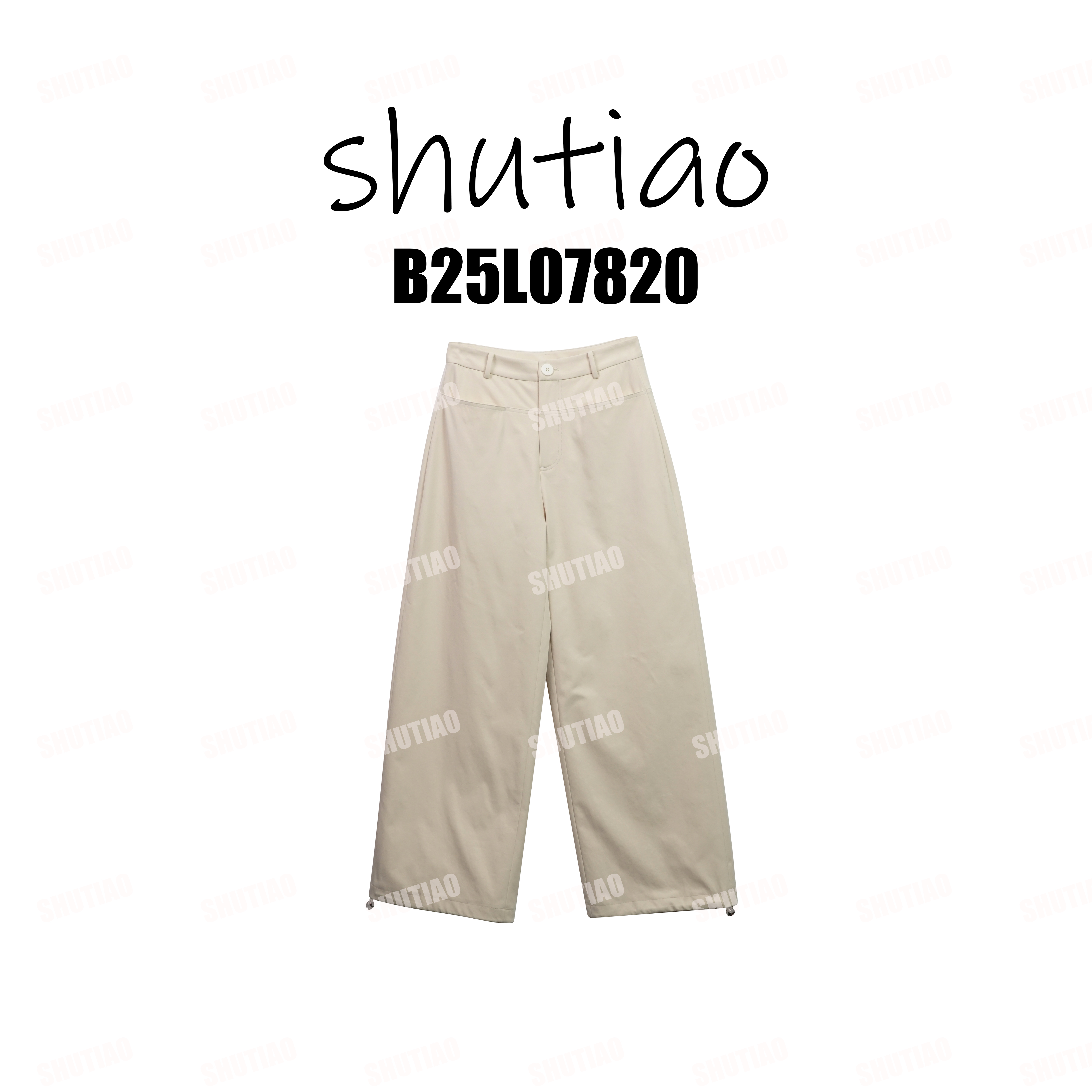 【SHUTIAO】2025冬季：进口涤纶填充桑蚕丝绵羊毛厚款裤子B25L07820