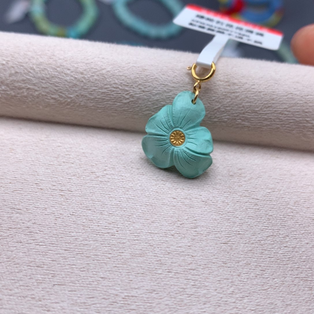 绿松石18K金镶嵌绿松石