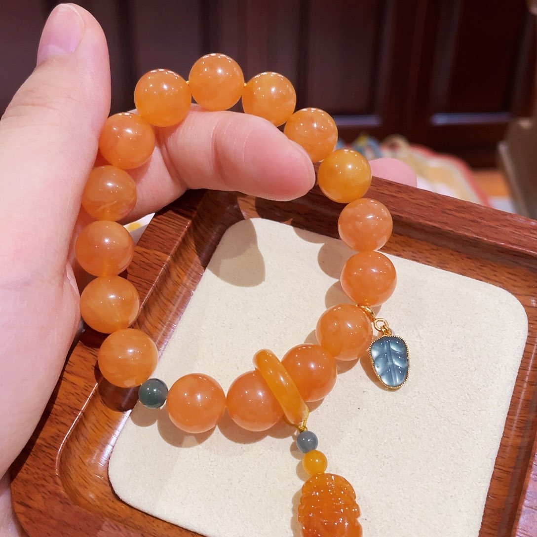 蜜蜡手链未镶嵌手串