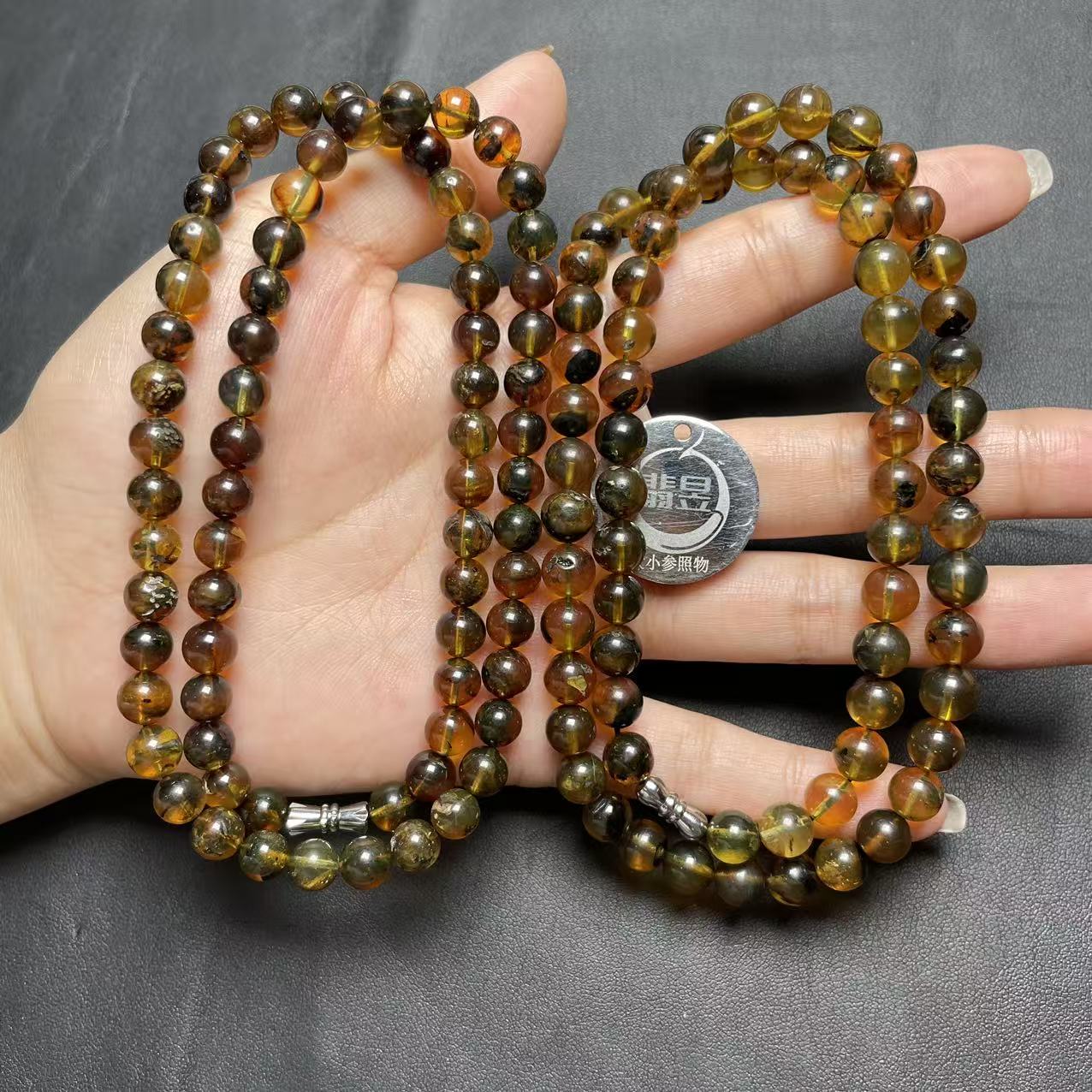 翡昱-N5-61470-琥珀珠链颈饰-/约7+/约66颗/-多样性发其一-C