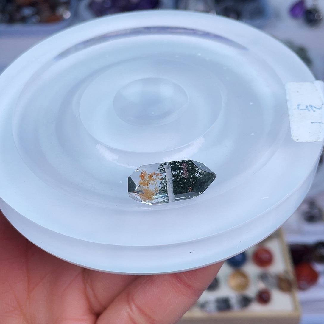 水晶水晶单珠打孔不退不换未镶嵌