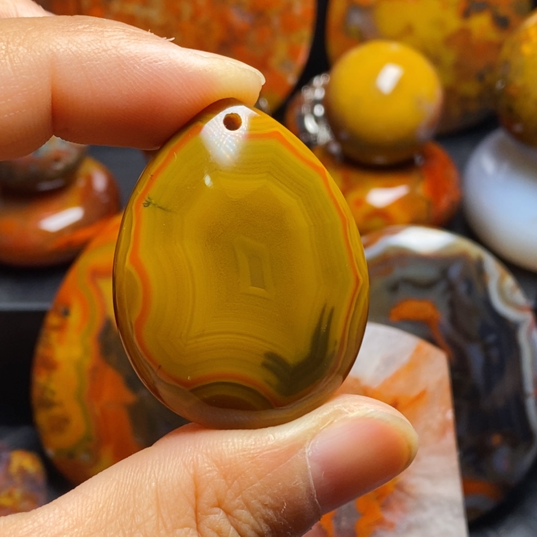 玛瑙/玉髓吊坠(不含链)未镶嵌