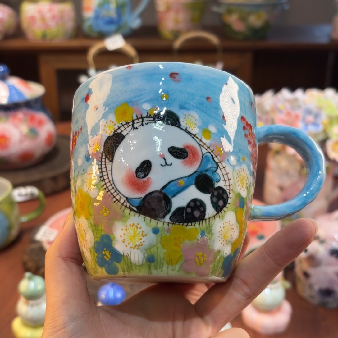 景德镇手绘高温釉下彩陶瓷茶具