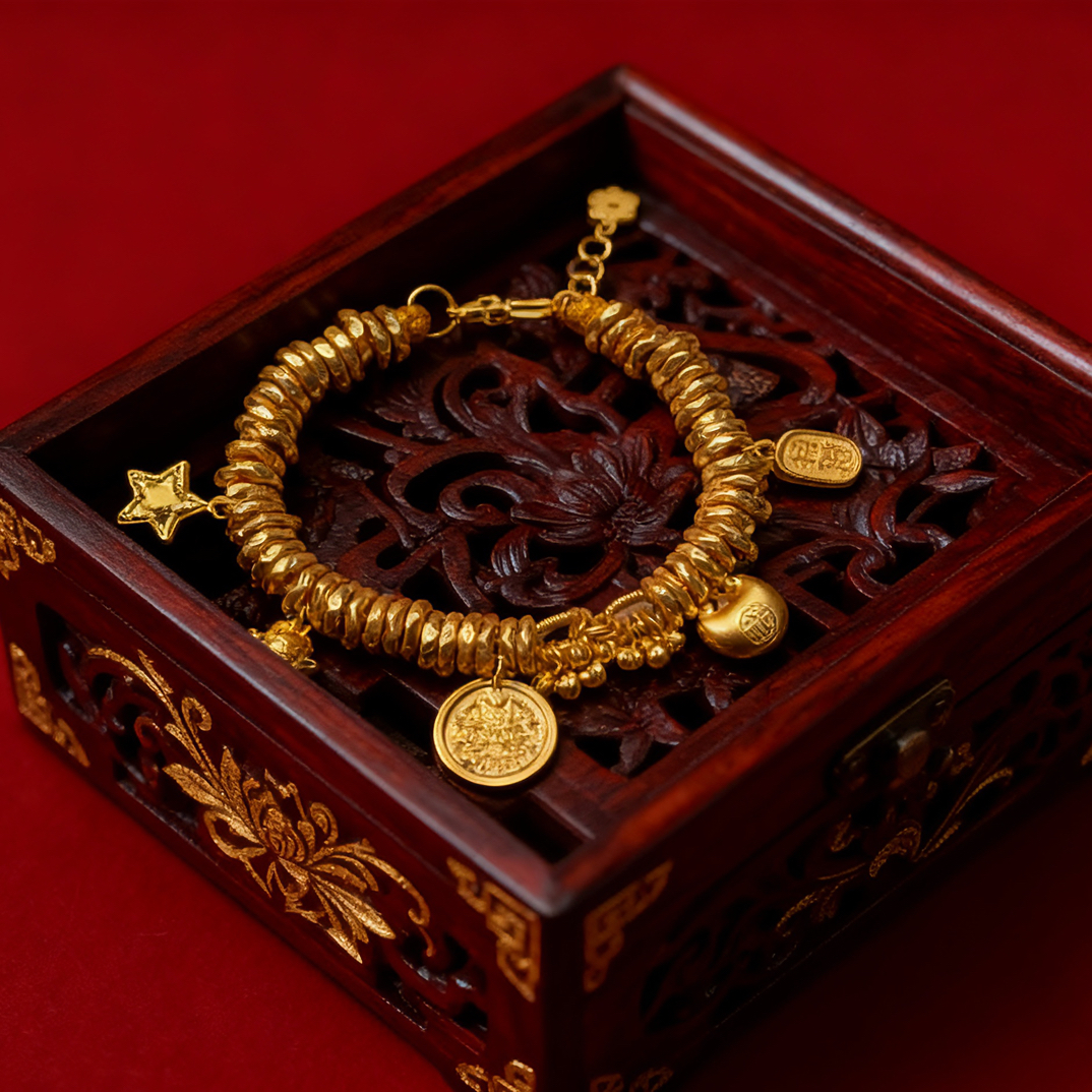 金城皇足金DIY手链23.36克