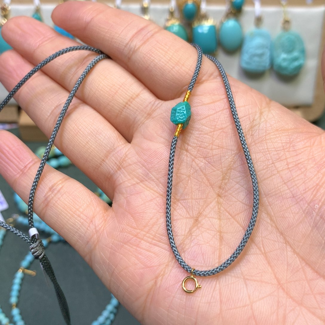 绿松石万能链18K金镶嵌