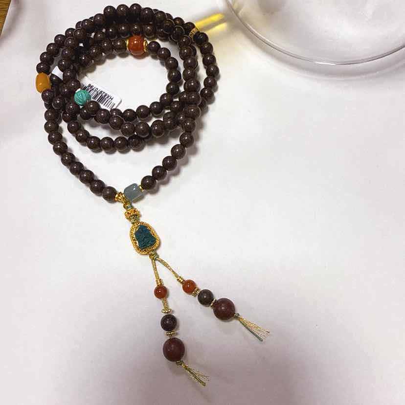 增香沉香木“萧然”合香珠黑龙延手串