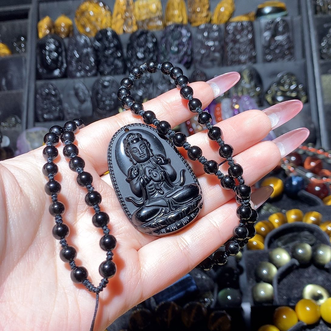 黑曜岩手链未镶嵌-**a