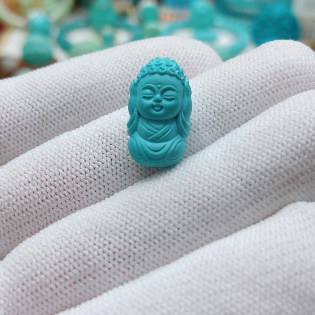 绿松石未镶嵌如来宝宝佛