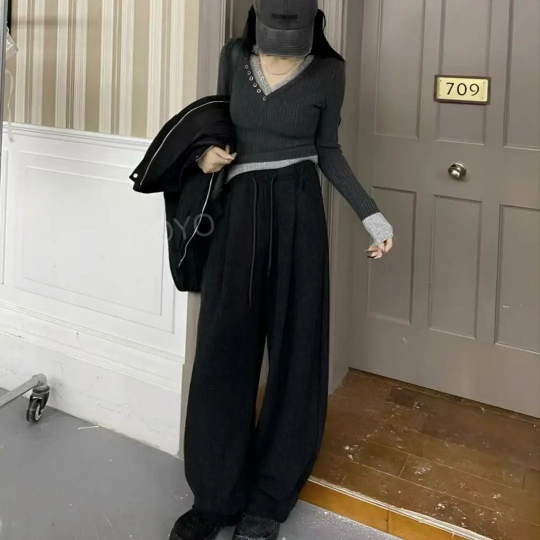 2422#奶芙绒云朵裤