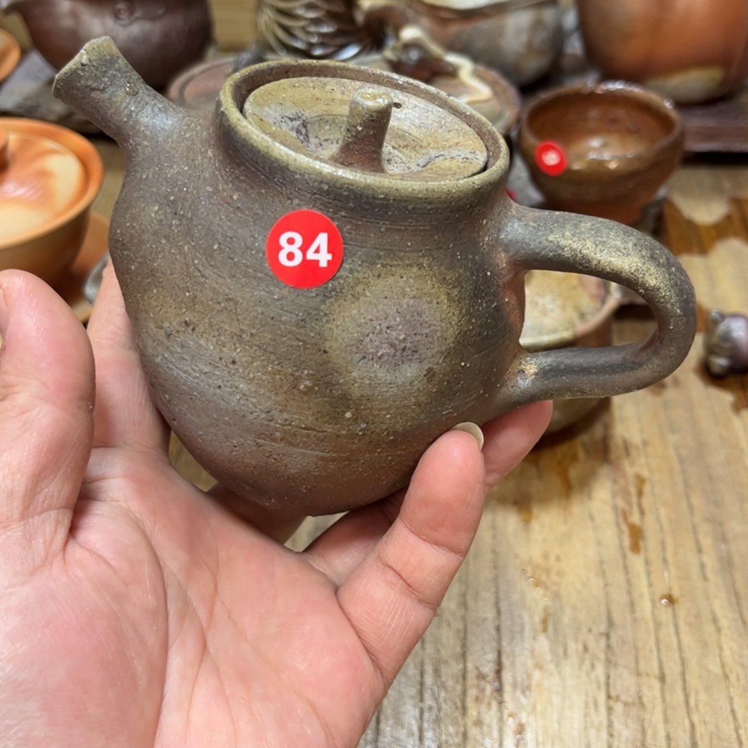 横山伸一盖置茶杯茶宠备前茶盘