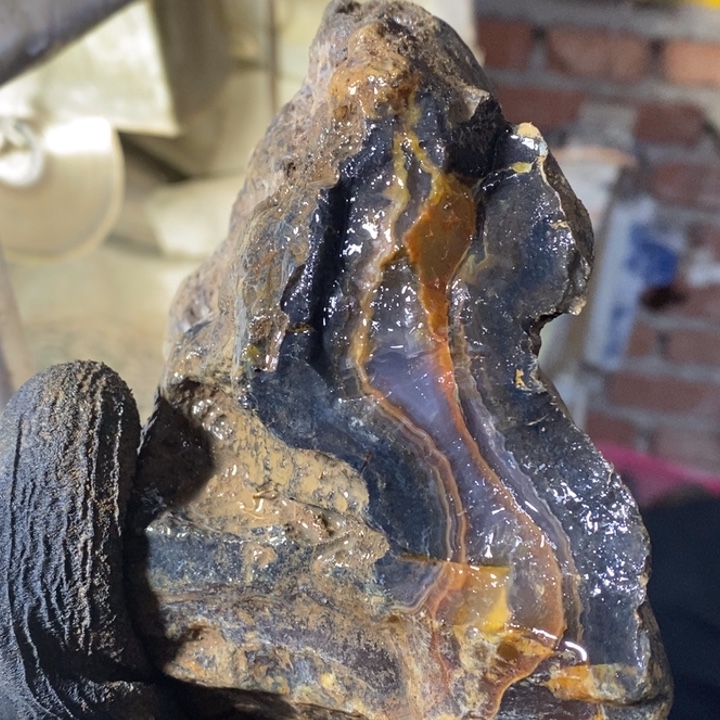 冬****定制玛瑙未镶嵌手镯冬日暖阳二号