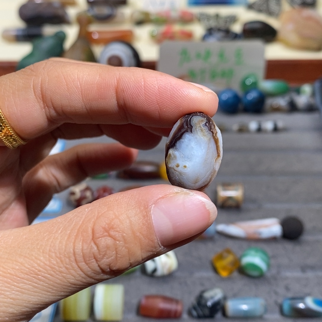 青***美玛瑙/玉髓合金颈饰