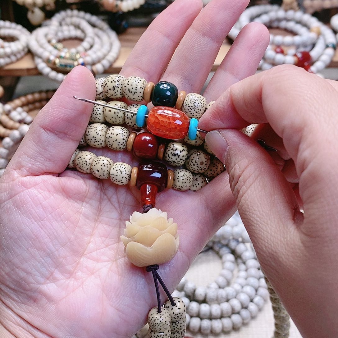 手串星月菩提定制108颗。10*9