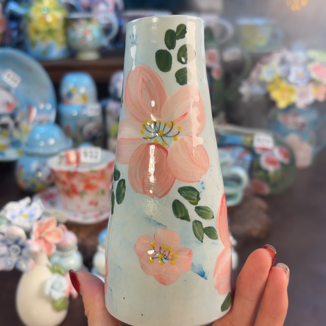 景德镇手绘高温釉下彩陶瓷茶具