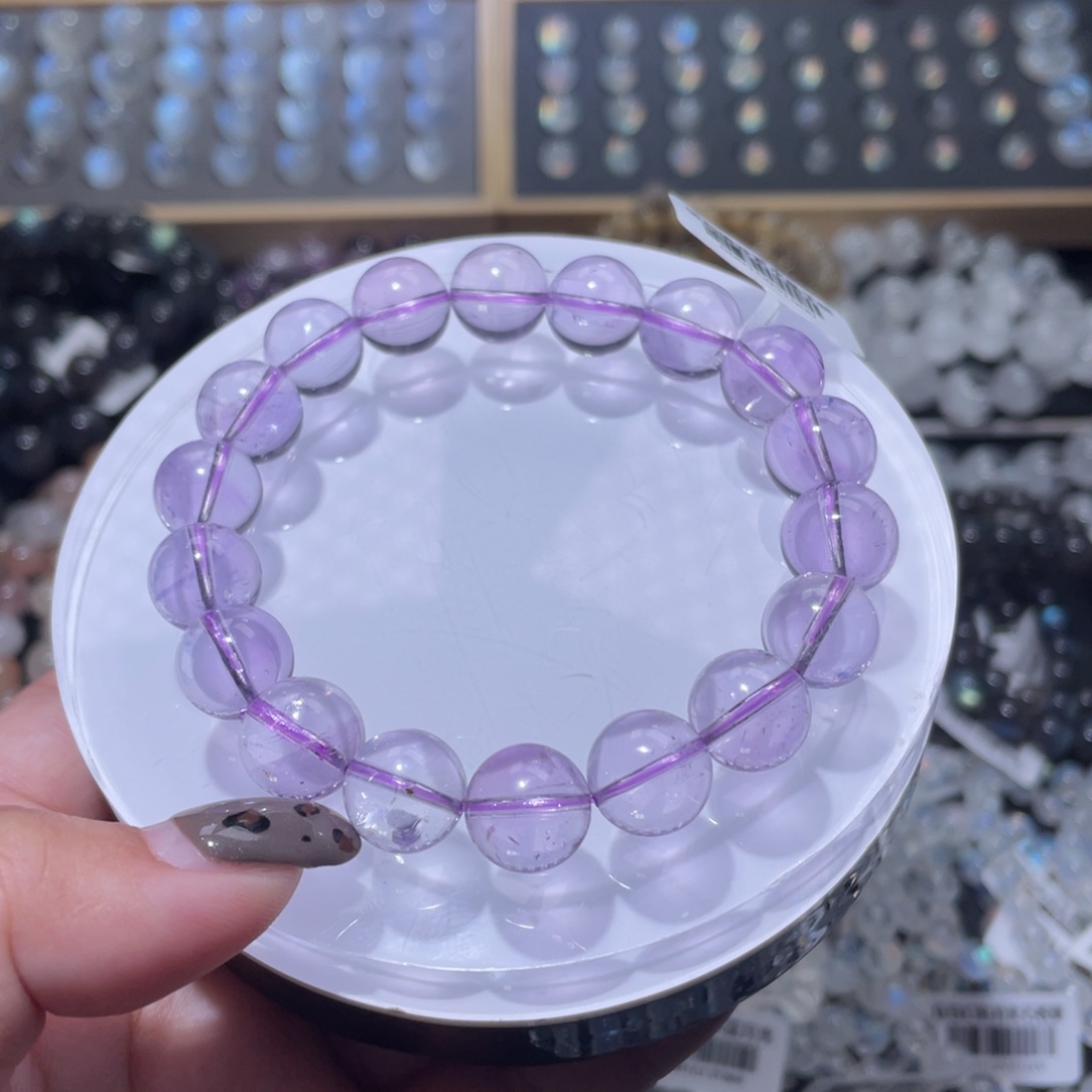 手链水晶未镶嵌玻利维亚紫水晶手链11.5mm+