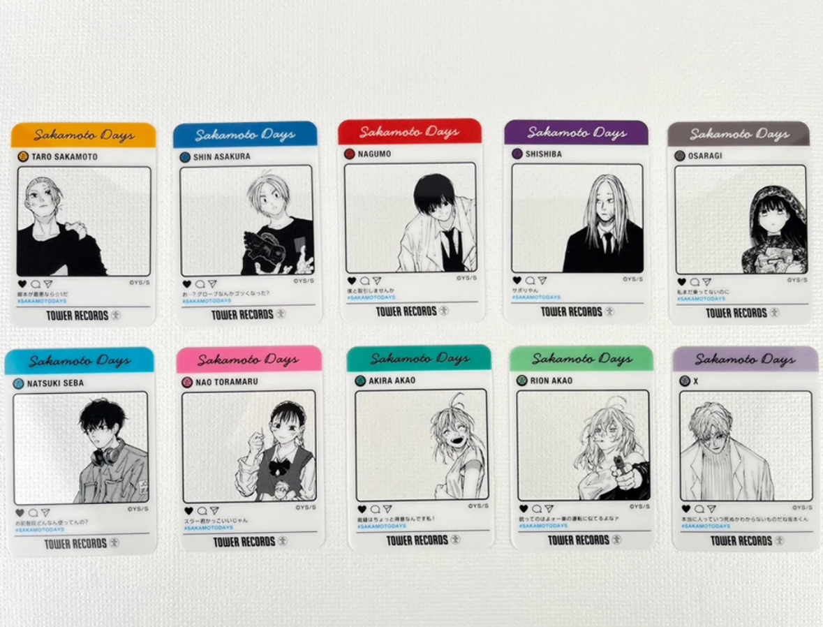 坂本日常  塔店咖啡联名SNS风透卡小卡（默认代拆）